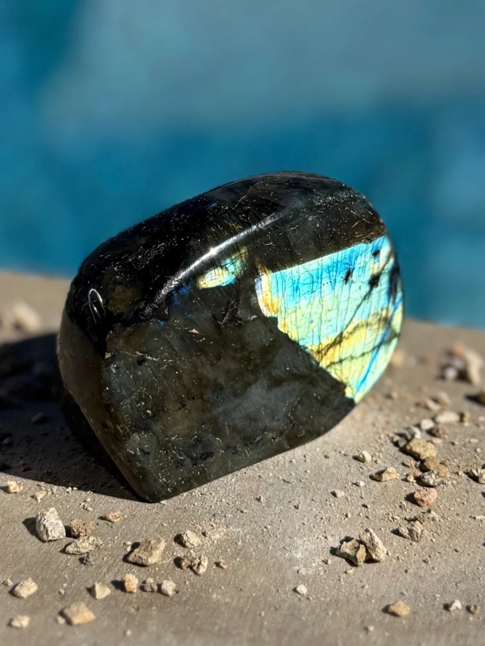 Madagascar Labradorite Polished Free Form Self Standing Crystal